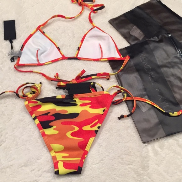 Kendall+Kylie Camo triangle top & side tie bottom - Picture 8 of 8